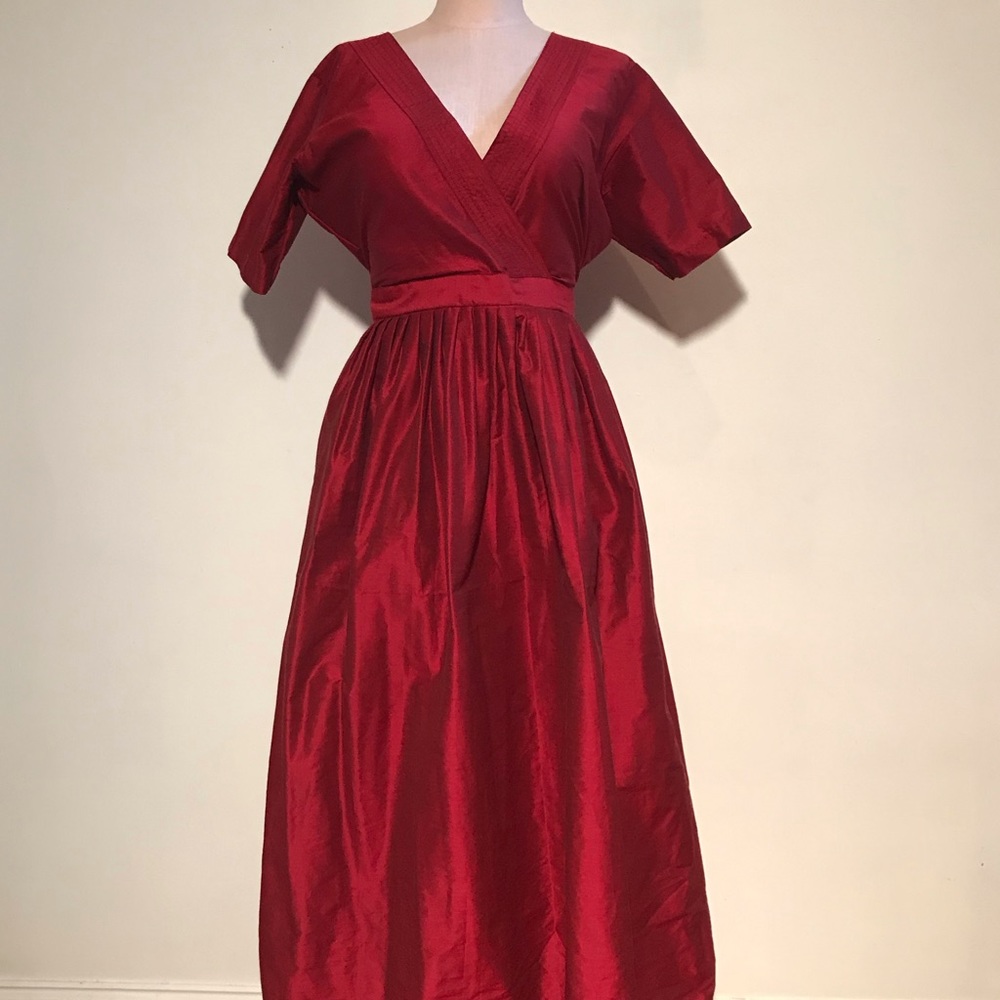 A Dress fit for a Queen! Raw red silk!